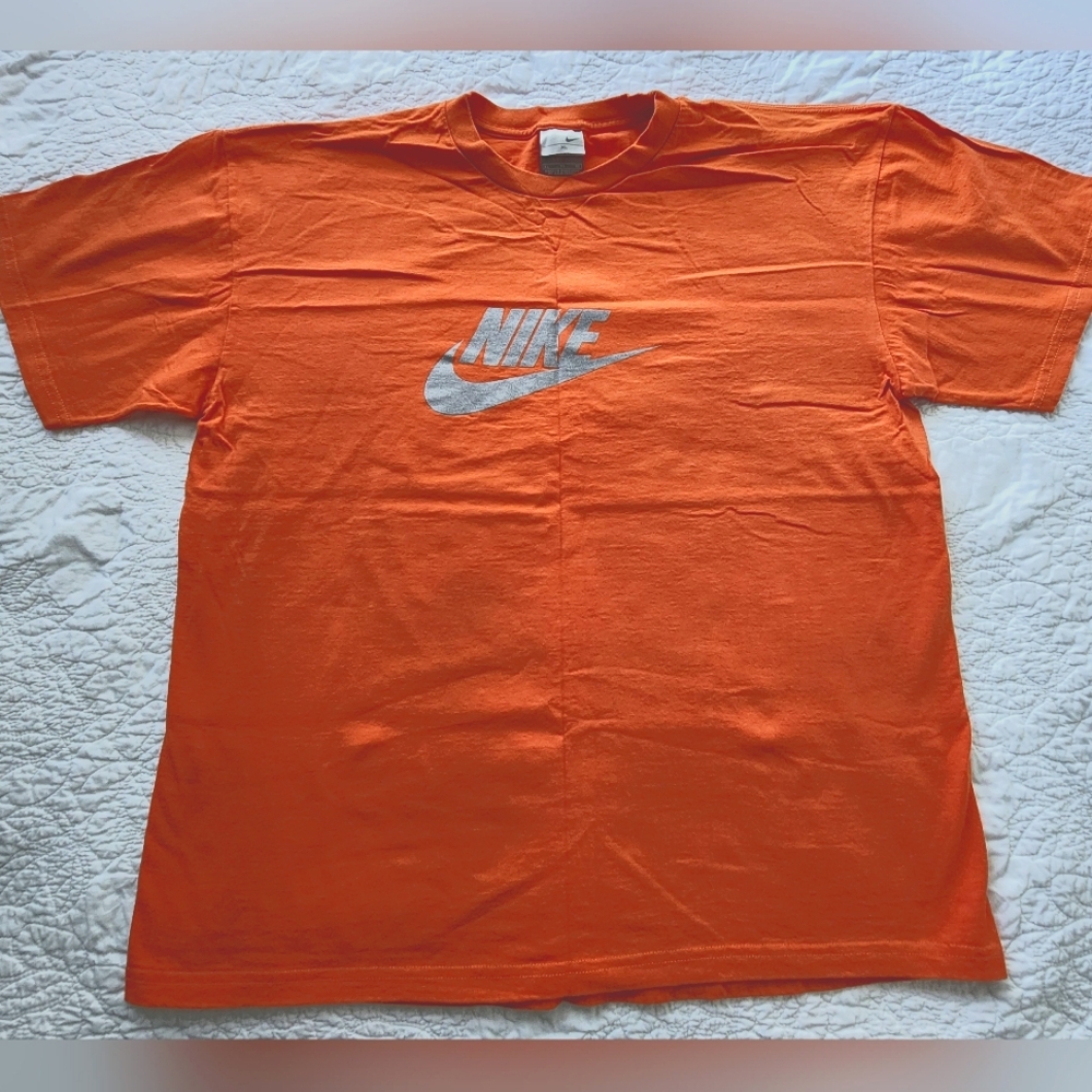 Vintage Nike Men's Orange T-Shirt, XL